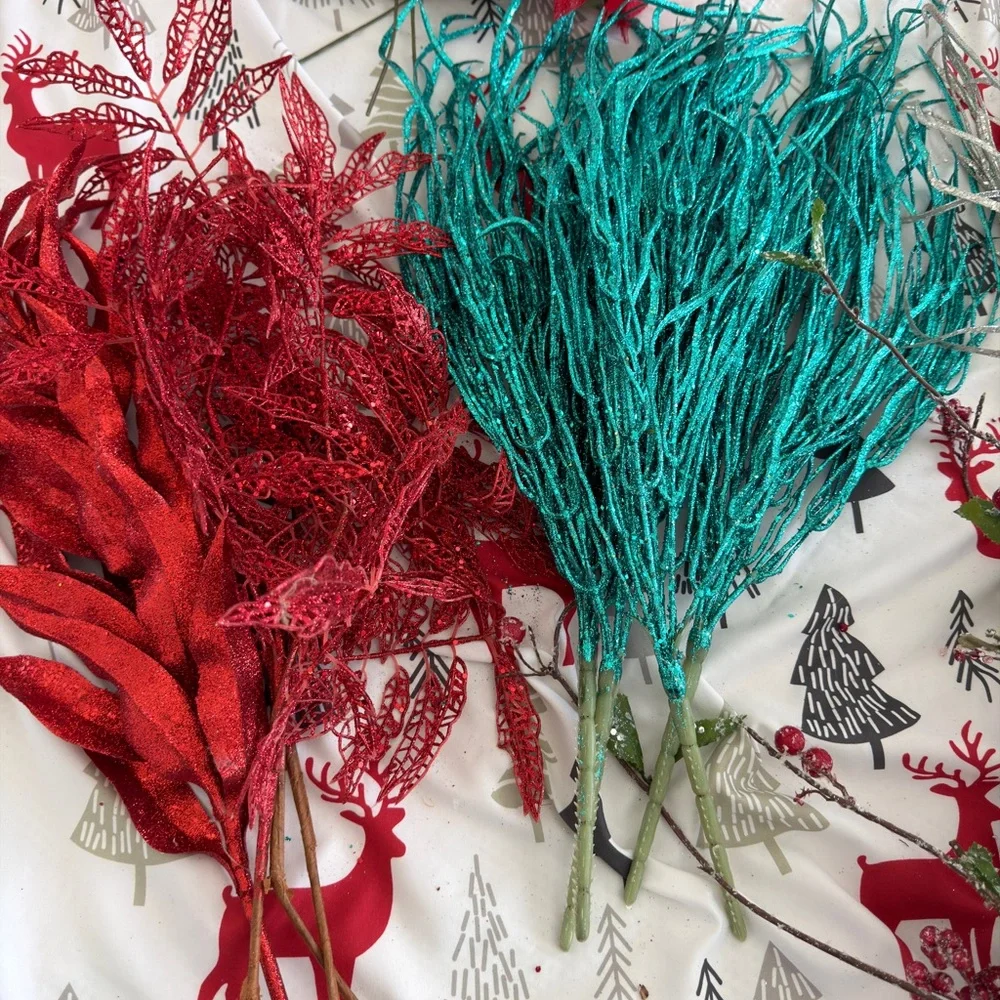 Festive Holiday Greenery and Berry Decoration Set